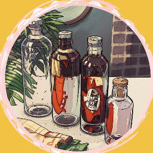 بطری آب و روغن